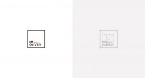 Mr Oliver logo using golden ratio grids