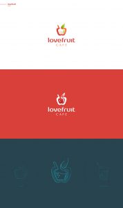 Love Fruit Cafe - Creative logo design by DAINOGO