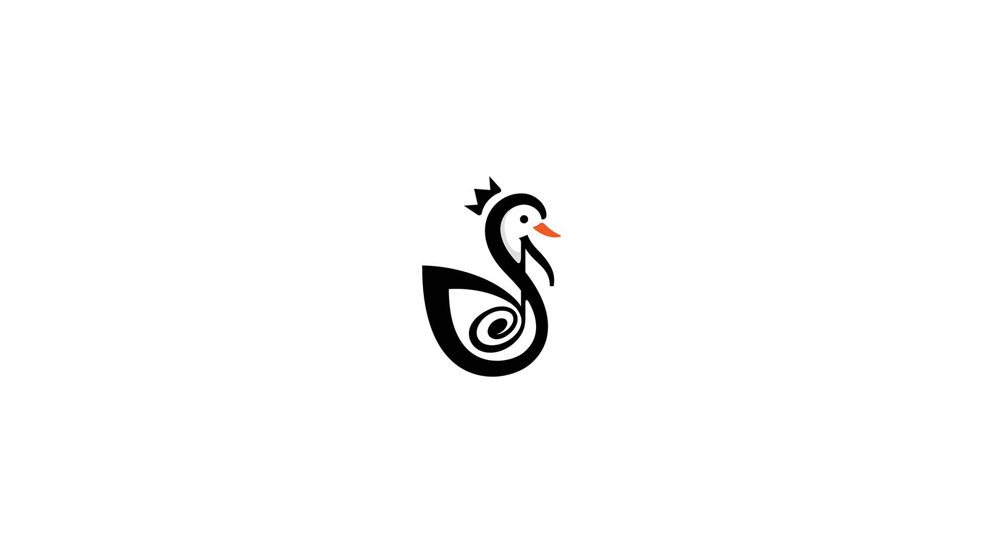 Swan and Music Logo - Modern and Creative Logo